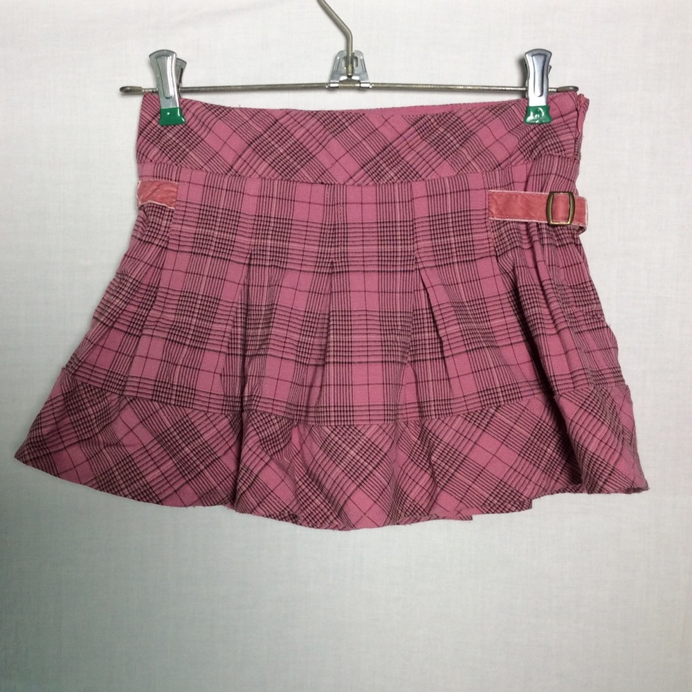 Cherokee Girls Pink/Brown Plaid Skort